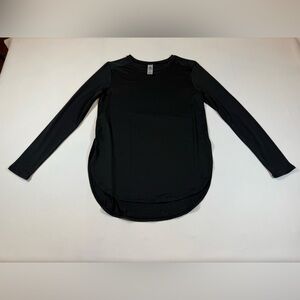 Mono B sheer long sleeve black womens small athletic top (bin AA)
